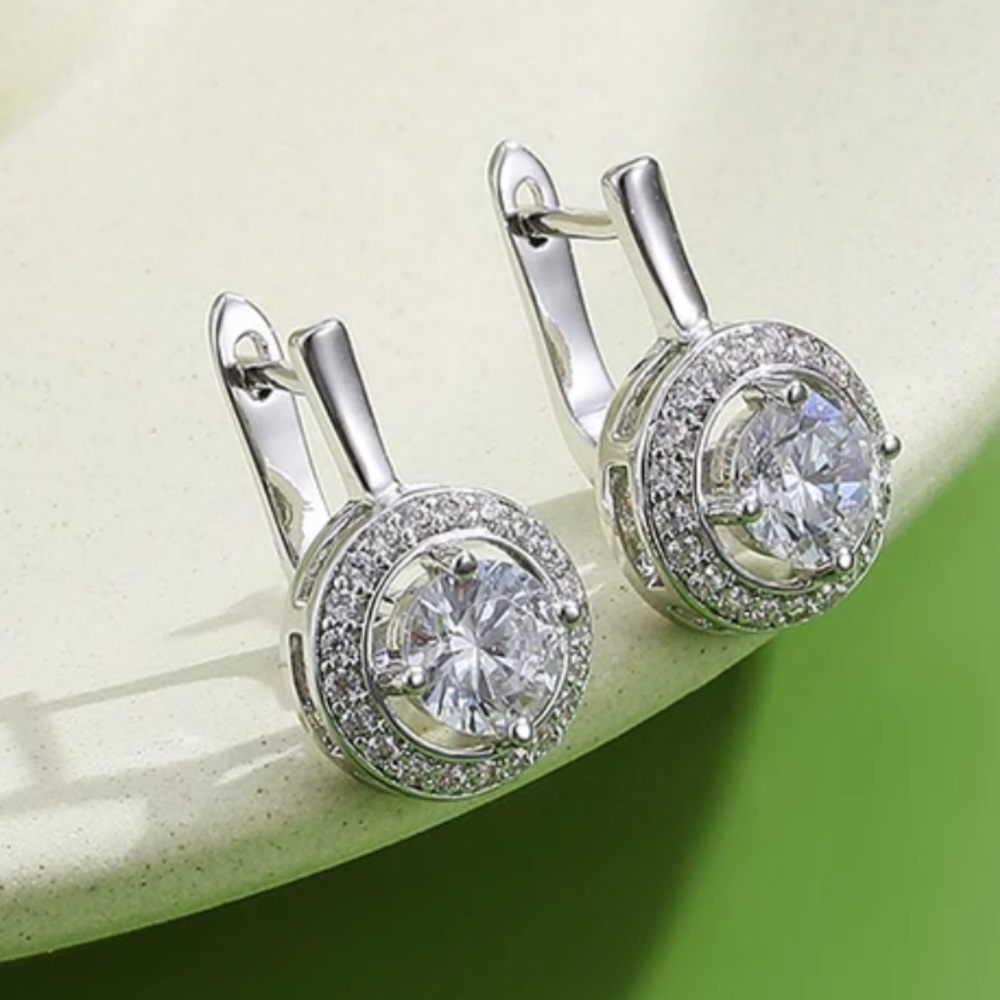 STERLING SILVER ROUND STUD EARRINGS